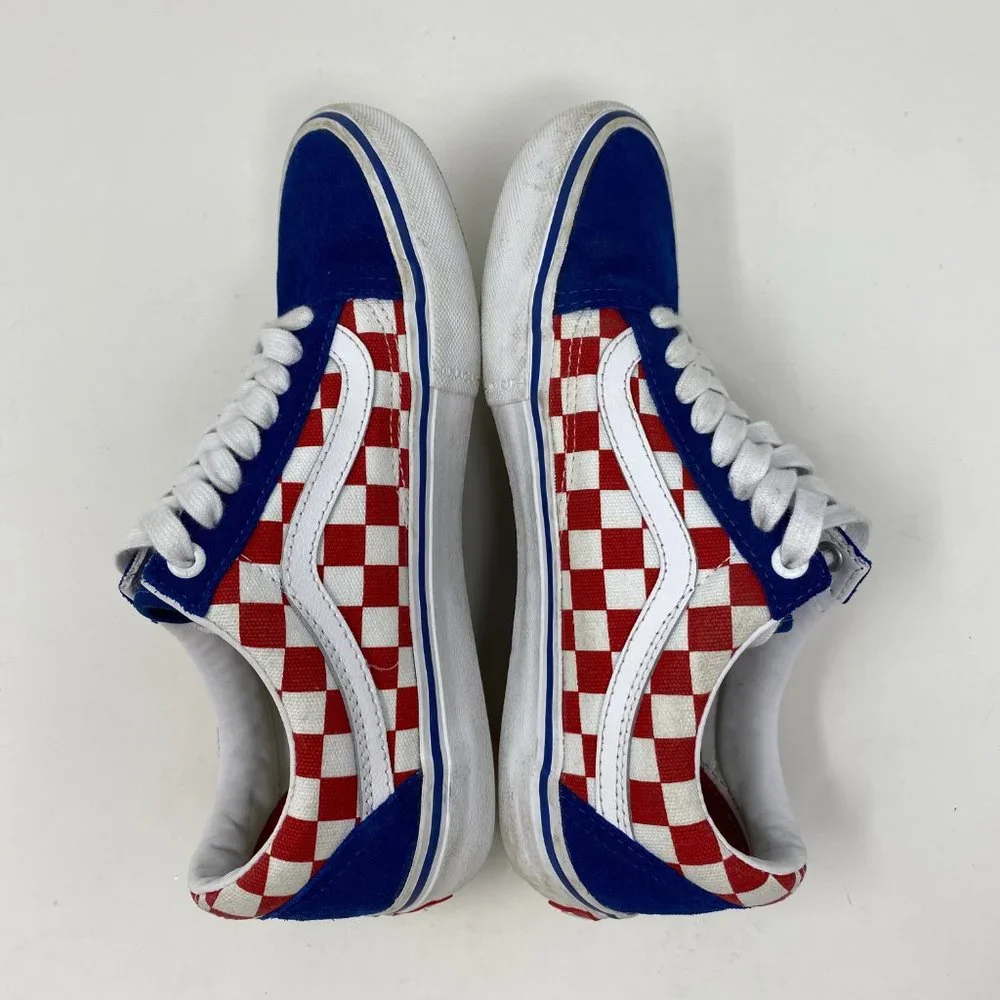 VAN's Checkerboard Suede Classic Shoes Lace up Sneakers Size 6.5